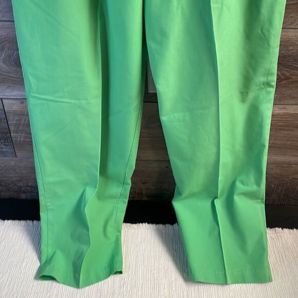 JORDANA Ladies Cotton Elastic Waist Pants Lime Green Size Large - Picture 3 of 5